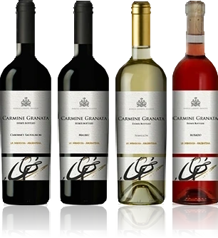 Línea Carmine Granata Clásicos: Cabernet Sauvignon, Malbec, Semillón y Rosado